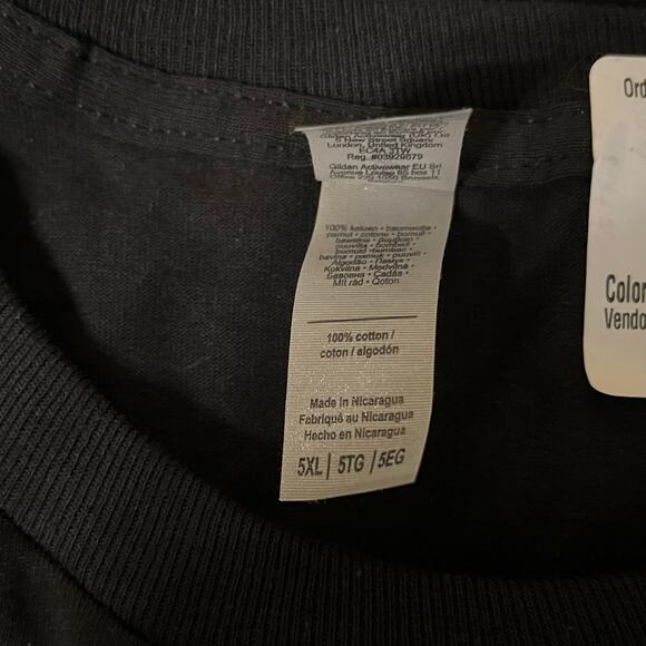 Gildan Oh Snap T-shirt in Black/Multi Size 5-X-Large - Picture 6 of 6